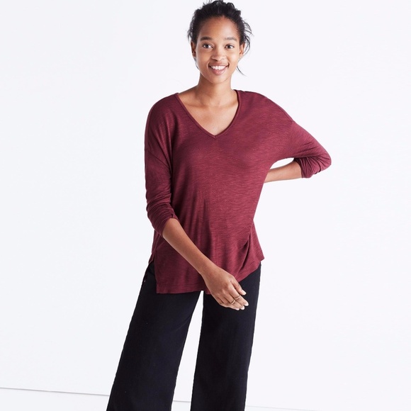 Madewell Women's Red Anthem Long-sleeve tee xs - Picture 1 of 8